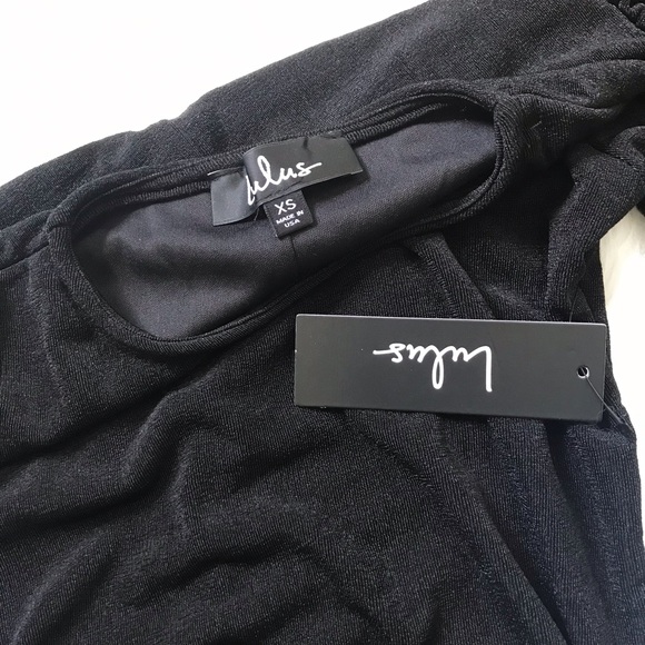 NWT LULUS LONG SLEEVE FRINGE BODYCON DRESS - Picture 6 of 6